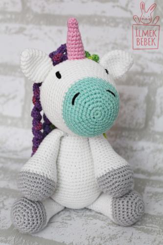 İlmek Bebek Amigurumi El Örgüsü Oyuncak Unicorn 